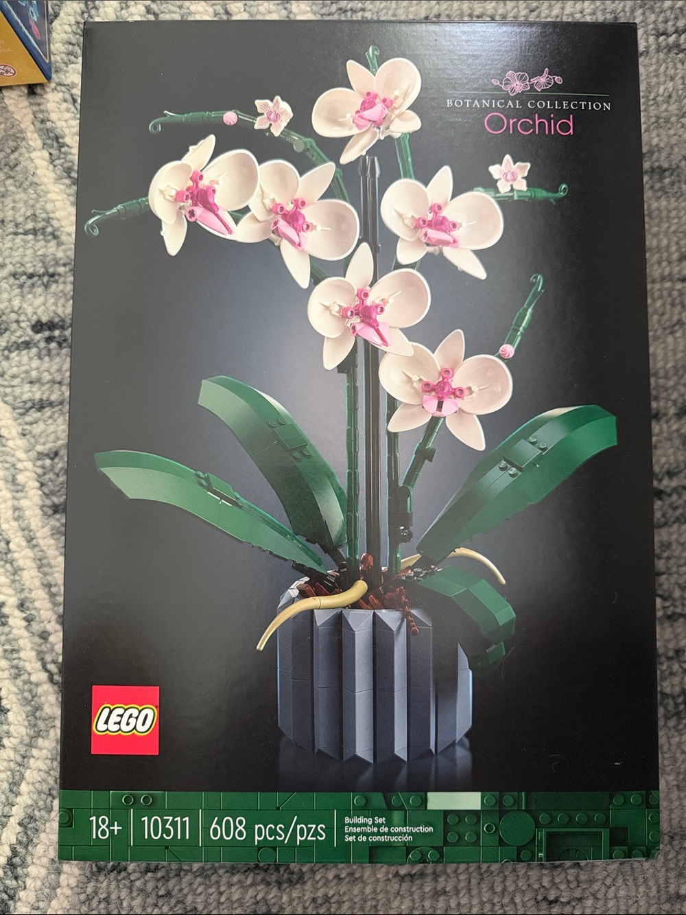 NEW LEGO White and Pink Orchid Faux Floral Arrangement